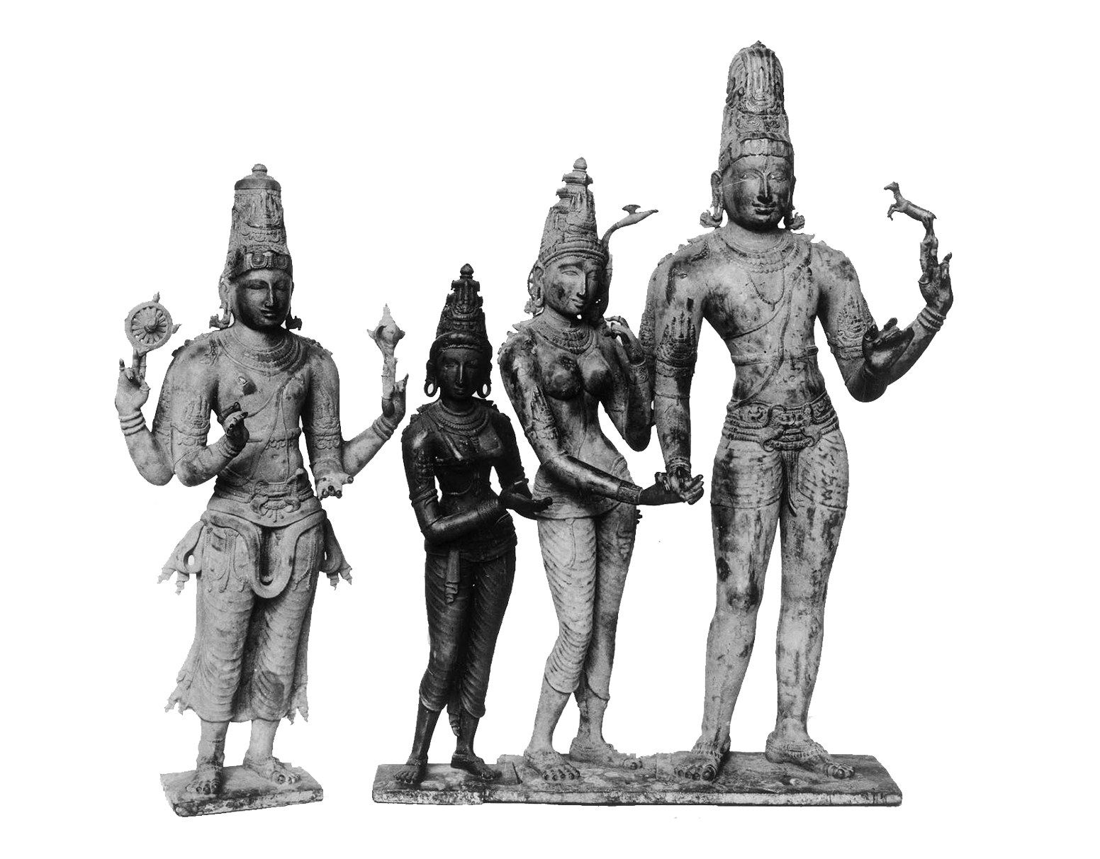 Marriage of Shiva and Uma  (Kalyanasundara - Panigrahana ceremony),
 Tiruvenkadu Temple, Tanjavur District, Tamil Nadu, India 
11th Century, Chola, Bronze, 96.6 cm (H)
Tanjore Art Gallery
Photo Credit: American Institute of Indian Studies - 11857, 22527