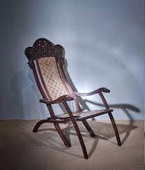 Folding Chair With Armrests, Indo-Portuguese style, Mumbai, Maharsthra, India, ca 1530-mid 1630s, Rosewood and Cane, Taj Mahal Palace, Mumbai photographed by Museum of Design Excellence, Mumbai, India