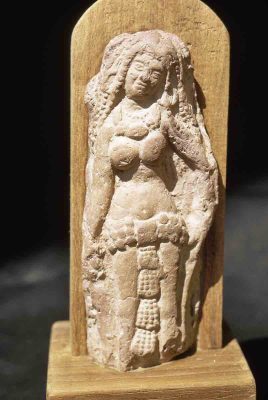Female Figure, Mathura, Uttar Pradesh, India, 185-72 BCE, Terracotta, H. 10 x W. 4 cm., #11135.