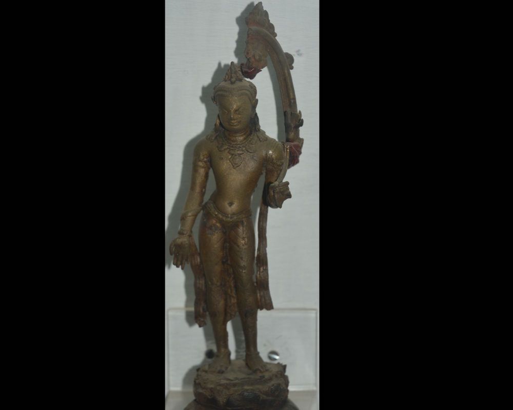 Bronze Bodhisattva, Nalanda Museum. Accession no: 11176