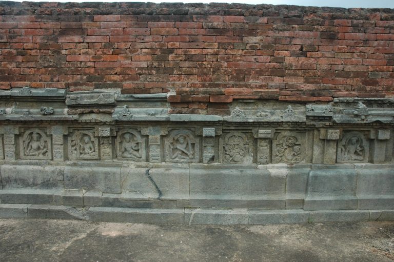Sculptures on the plinth of the temple of Site 2.
