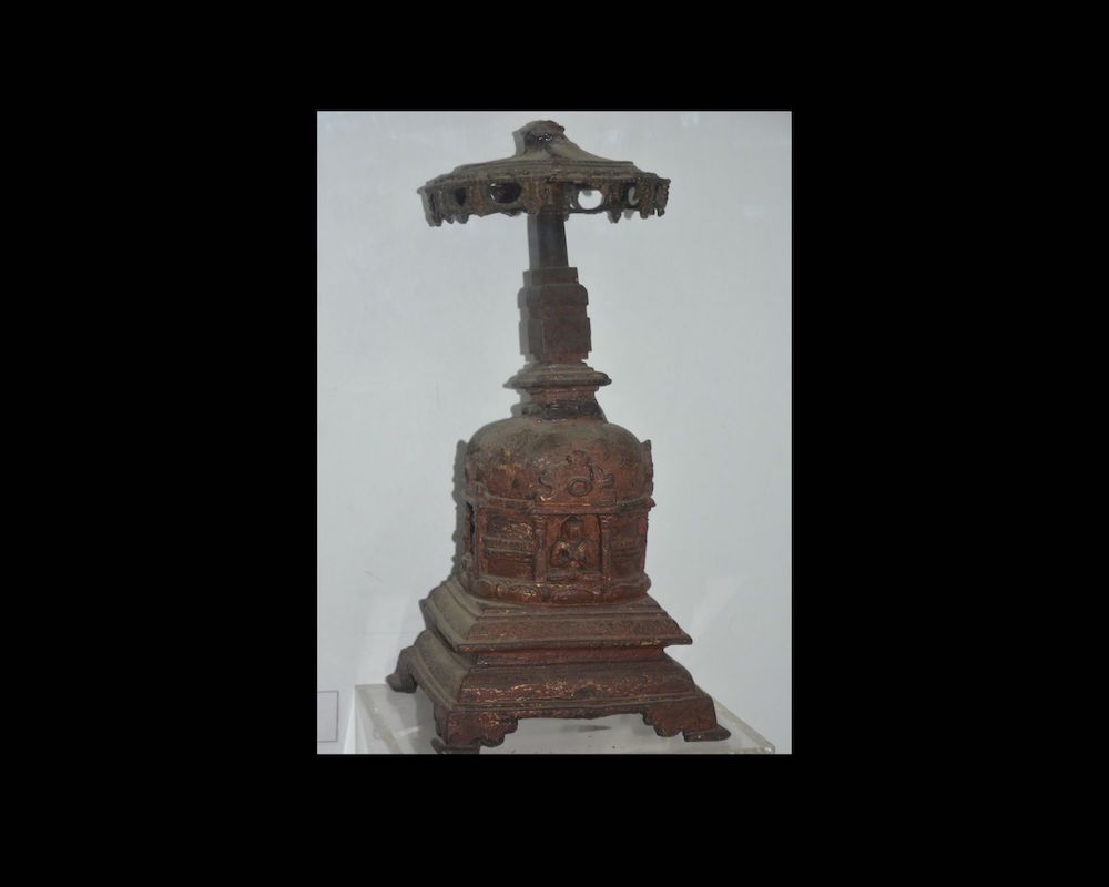 Bronze stupa, Nalanda Museum Accession no: 10762