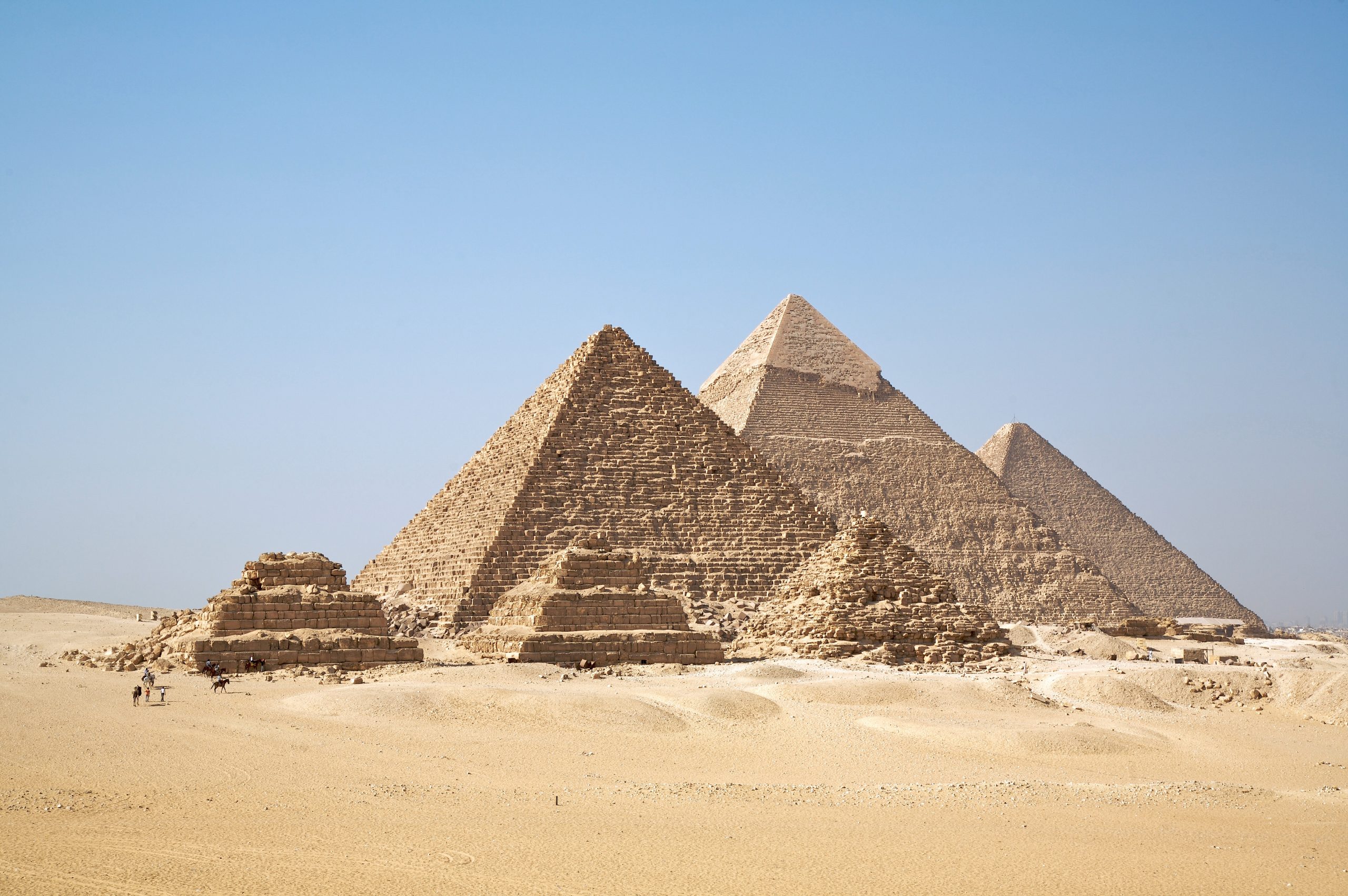 The Pyramids of Giza, Egypt, Wikimedia Commons, https://commons.wikimedia.org/wiki/File:All_Gizah_Pyramids.jpg