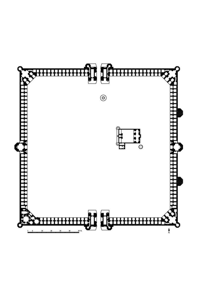 Sarai Doraha complex floorplan, Doraha, Ludhiana, Punjab, India,
1606-1611 CE Structural; Brick, Mortar
Center for Art and Archaeology, Accession No.: DR-PJ-00158