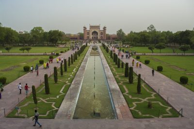 Taj Mahal Gardens, Agra, Uttar Pradesh, India, 1632-1648 CE, Wikimedia Commons, https://commons.wikimedia.org/wiki/File:Taj_Mahal_Garden_1.jpg