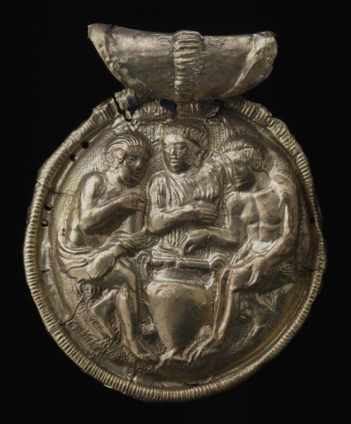 Bulla, Etruscan, Italian Peninsula, 400-350 BCE, Gold, H. 6.30 cm., British Museum, #1865,0103.49.