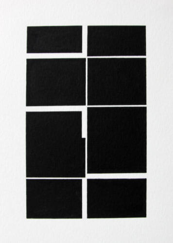 Chetnaa, Noir Et Blanc IV, 2020, Pen & ink on paper, 8 x 6 in.
