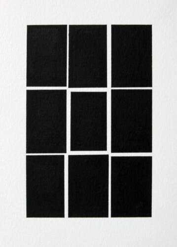 Chetnaa, Noir Et Blanc VII, 2020, Pen & ink on paper, 8 x 6 in.