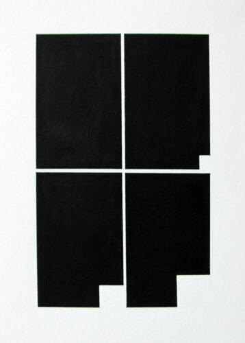 Chetnaa, Noir Et Blanc VI, 2020, Pen & ink on paper, 8 x 6 in.